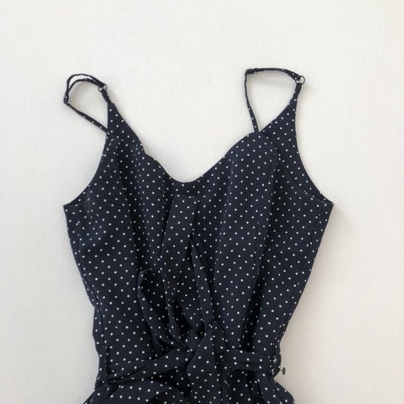 Carolina Belle Romper Women's 2 Blue Polka Dot Toe Front Spaghetti Strap Size 2 - Picture 8 of 16